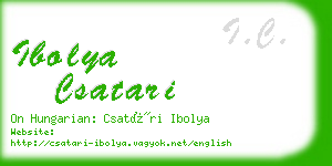 ibolya csatari business card